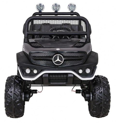 Mercedes Benz Unimog dla dzieci Czarny + Napęd 4x4 + Pilot + Bagażnik + Wolny Start + MP3 LED Mercedes Benz Unimog dla dzieci Czarny + Napęd 4x4 + Pilot + Bagażnik + Wolny Start + MP3 LED