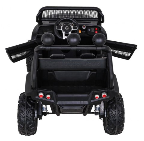 Mercedes Benz Unimog dla dzieci Czarny + Napęd 4x4 + Pilot + Bagażnik + Wolny Start + MP3 LED Mercedes Benz Unimog dla dzieci Czarny + Napęd 4x4 + Pilot + Bagażnik + Wolny Start + MP3 LED