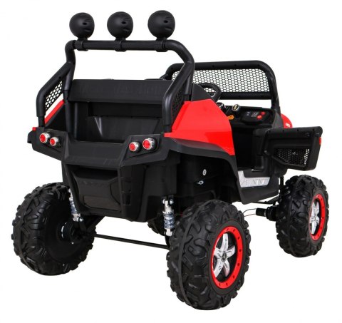 Mercedes Benz Unimog dla dzieci Terenowy Czerwony + Napęd 4x4 + Pilot + Bagażnik + Wolny Start + MP3 LED Mercedes Benz Unimog dla dzieci Terenowy Czerwony + Napęd 4x4 + Pilot + Bagażnik + Wolny Start + MP3 LED