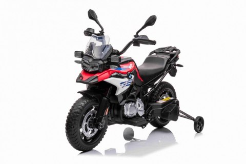 Motor BMW F850 GS na akumulator dla dzieci Czerwony + Kółka pomocnicze + Audio LED + Wolny Start + EVA Motor BMW F850 GS na akumulator dla dzieci Czerwony + Kółka pomocnicze + Audio LED + Wolny Start + EVA
