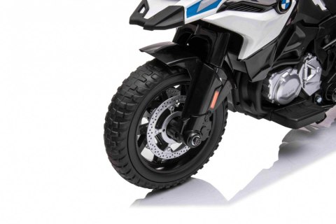 Motor Policyjny BMW F850 GS na akumulator dla dzieci + Kółka pomocnicze + Syrena + Światła + 2 Kufry + Wolny Start Motor Policyjny BMW F850 GS na akumulator dla dzieci + Kółka pomocnicze + Syrena + Światła + 2 Kufry + Wolny Start