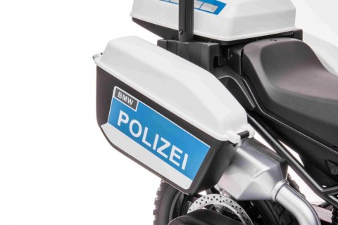 Motor Policyjny BMW F850 GS na akumulator dla dzieci + Kółka pomocnicze + Syrena + Światła + 2 Kufry + Wolny Start Motor Policyjny BMW F850 GS na akumulator dla dzieci + Kółka pomocnicze + Syrena + Światła + 2 Kufry + Wolny Start
