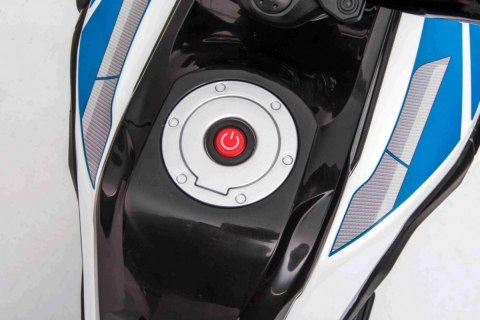 Motor Policyjny BMW F850 GS na akumulator dla dzieci + Kółka pomocnicze + Syrena + Światła + 2 Kufry + Wolny Start Motor Policyjny BMW F850 GS na akumulator dla dzieci + Kółka pomocnicze + Syrena + Światła + 2 Kufry + Wolny Start