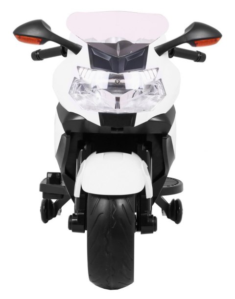 Motor na akumulator BMW K1300S dla dzieci Biały + Kółka pomocnicze + Dźwięki Światła + Wolny Start Motor na akumulator BMW K1300S dla dzieci Biały + Kółka pomocnicze + Dźwięki Światła + Wolny Start