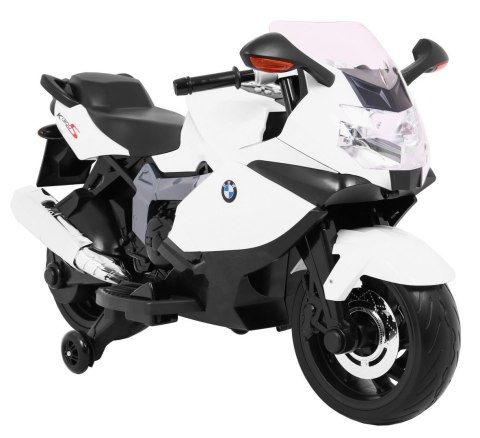 Motor na akumulator BMW K1300S dla dzieci Biały + Kółka pomocnicze + Dźwięki Światła + Wolny Start Motor na akumulator BMW K1300S dla dzieci Biały + Kółka pomocnicze + Dźwięki Światła + Wolny Start