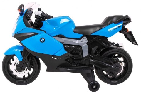 Motor na akumulator BMW K1300S dla dzieci Niebieski + Kółka pomocnicze + Dźwięki Światła + Wolny Start Motor na akumulator BMW K1300S dla dzieci Niebieski + Kółka pomocnicze + Dźwięki Światła + Wolny Start