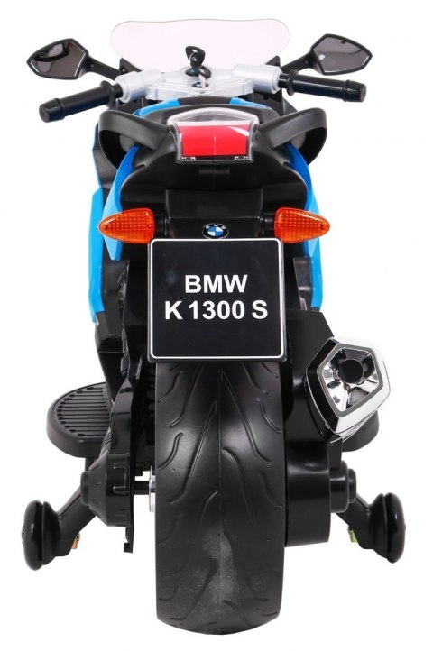 Motor na akumulator BMW K1300S dla dzieci Niebieski + Kółka pomocnicze + Dźwięki Światła + Wolny Start Motor na akumulator BMW K1300S dla dzieci Niebieski + Kółka pomocnicze + Dźwięki Światła + Wolny Start