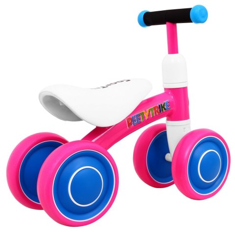 Pierwszy Rowerek biegowy PettyTrike dla dzieci Różowy 4-kołowy Jeździk SporTrike