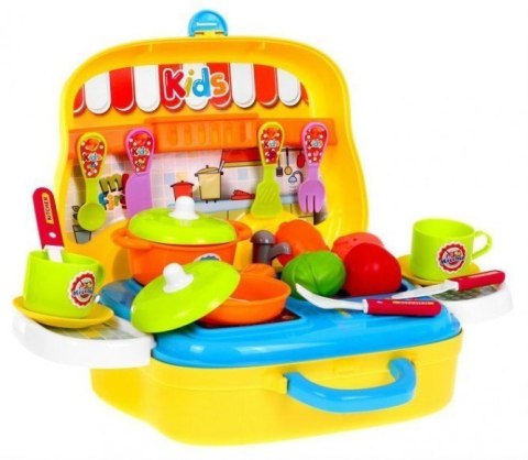 Przenośna kuchnia Food Truck dla dzieci 3+ Walizka z kółkami + Akcesoria Przenośna kuchnia Food Truck dla dzieci 3+ Walizka z kółkami + Akcesoria