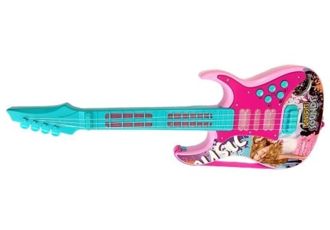 Gitara Z Mikrofonem Zestaw Do Karaoke Światła Dźwięki Gitara Z Mikrofonem Zestaw Do Karaoke Światła Dźwięki
