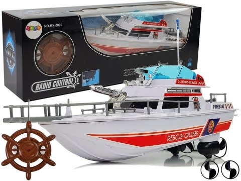 Łódź Jacht Ratunkowy Zdalnie Sterowana Pilot Ster 27 Mhz 44 cm Zasięg 40 m Łódź Jacht Ratunkowy Zdalnie Sterowana Pilot Ster 27 Mhz 44 cm Zasięg 40 m