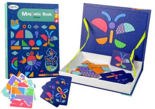 Magnetyczna Układanka Edukacyjna Kształty 84 Magnesy Karty