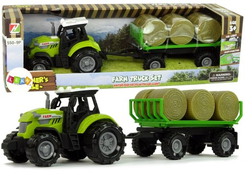 Traktor z Przyczepka Bale Siana Dźwięk Zielony Traktor z Przyczepka Bale Siana Dźwięk Zielony