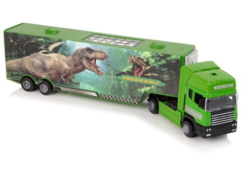 Duża Ciężarówka Transporter Do przewozu Dinozaurów Auto Metal Duża Ciężarówka Transporter Do przewozu Dinozaurów Auto Metal
