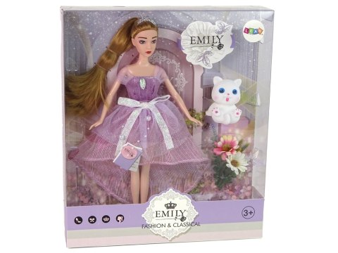 Lalka Dla Dzieci Emily Długie Włosy Biały Kotek Lalka Dla Dzieci Emily Długie Włosy Biały Kotek