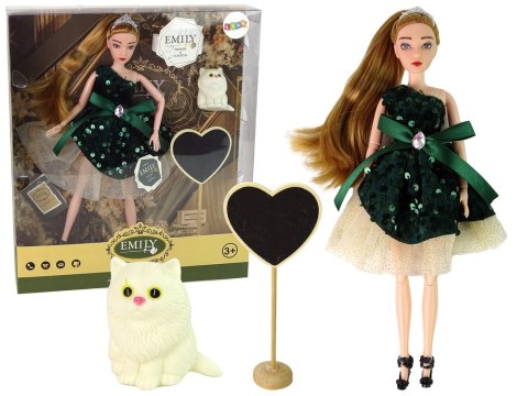 Lalka Dla Dzieci Emily Drewniane Serce Biały Kotek Lalka Dla Dzieci Emily Drewniane Serce Biały Kotek