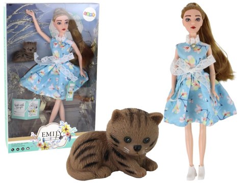 Lalka Dla Dzieci Emily Wiosenna Długie Włosy Niebieska Sukienka Kotek Lalka Dla Dzieci Emily Wiosenna Długie Włosy Niebieska Sukienka Kotek