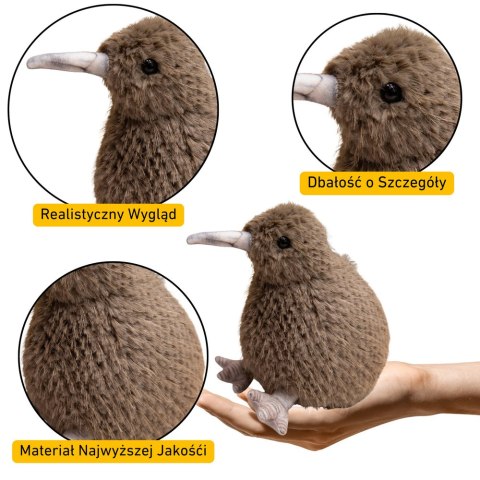 Pluszowy Ptak Kiwi Pluszak Maskotka Przytulanka Ciemnobrązowy 17cm Pluszowy Ptak Kiwi Pluszak Maskotka Przytulanka Ciemnobrązowy 17cm