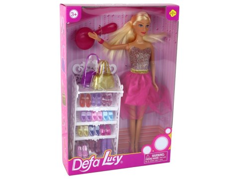 Lalka Lucy Sukienka Różowa Brokatowa Zestaw Buty Lalka Lucy Sukienka Różowa Brokatowa Zestaw Buty