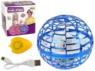 Latająca Wirująca Kula Niebieska Flynova Sterowana Ręką LED 10 cm