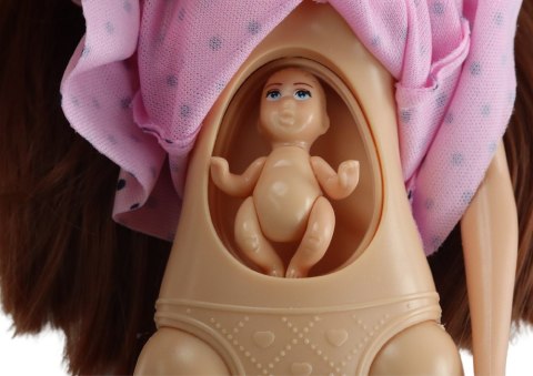 Lalka Dla Dzieci W Ciąży Mama Dziecko Różowa Sukienka Akcesoria Lalka Dla Dzieci W Ciąży Mama Dziecko Różowa Sukienka Akcesoria
